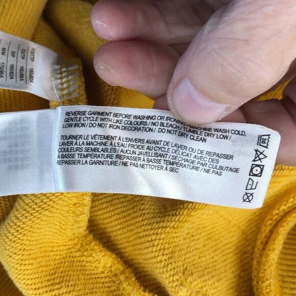 Roots Mens weatshirt Size XS Crewneck Pullover Casual Yellow Athleisure Travel - Picture 11 of 14